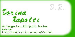 dorina rapolti business card